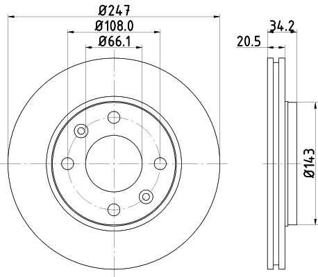 Диск тормозной DON PCD10872