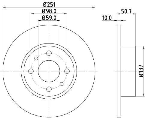 Диск тормозной DON PCD11132