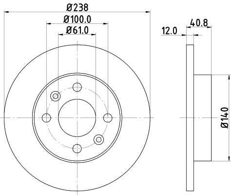 Диск тормозной DON PCD11292