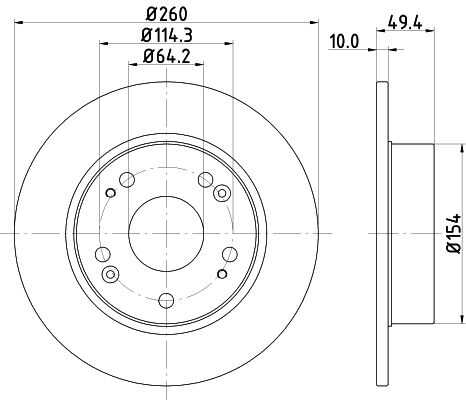 Диск тормозной DON PCD12372