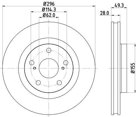 Диск тормозной DON PCD12492