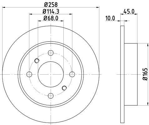 Диск тормозной DON PCD12802