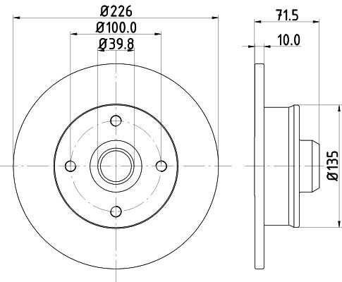 Диск тормозной DON PCD12851