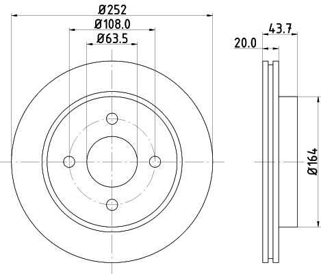 Диск тормозной DON PCD13702