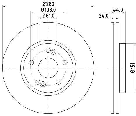 Диск тормозной DON PCD14232