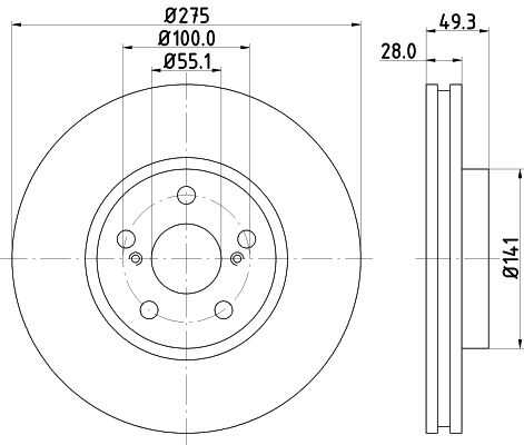 Диск тормозной DON PCD14582