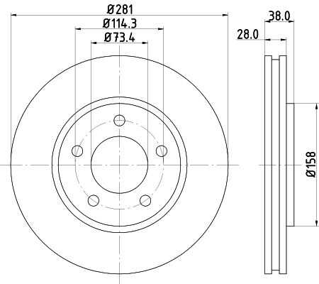 Диск тормозной DON PCD14632