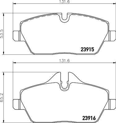 Колодки тормозные дисковые DON PCP1028