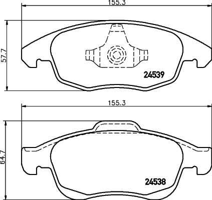 Комплект колодок для дисковых тормозов DON PCP1037