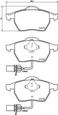 Комплект колодок для дисковых тормозов DON PCP1038