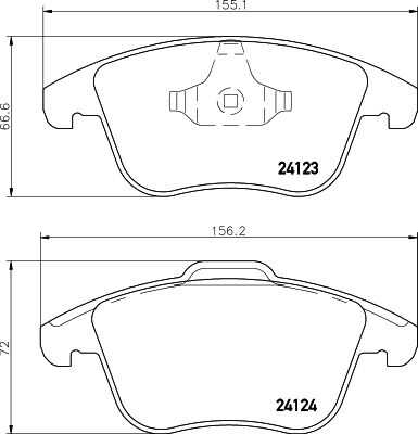 Комплект колодок для дисковых тормозов DON PCP1044