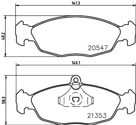 Комплект колодок для дисковых тормозов DON PCP1051