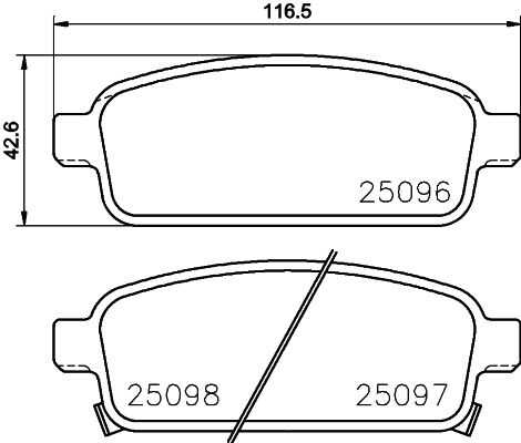 Комплект колодок для дисковых тормозов DON PCP1052