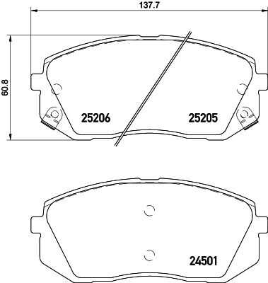 Комплект колодок для дисковых тормозов DON PCP1054