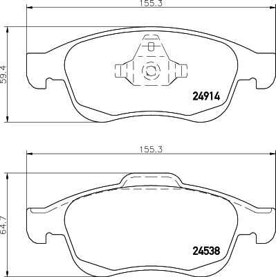 Комплект колодок для дисковых тормозов DON PCP1061