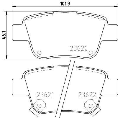 Колодки тормозные дисковые DON PCP1076
