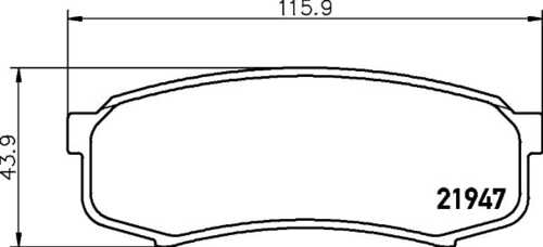 Комплект колодок для дисковых тормозов DON PCP1080