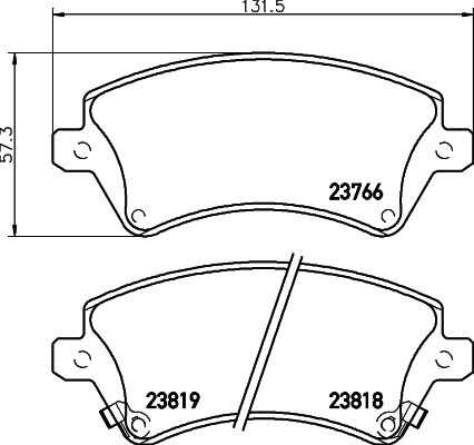 Комплект колодок для дисковых тормозов DON PCP1082