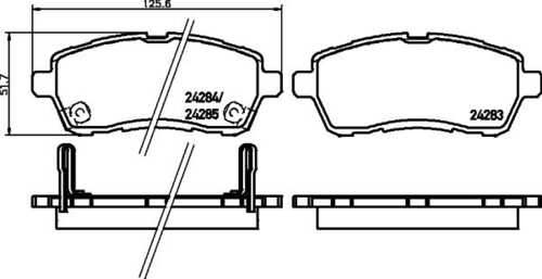 Комплект колодок для дисковых тормозов DON PCP1091