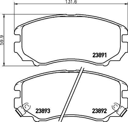 Комплект колодок для дисковых тормозов DON PCP1097