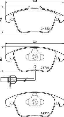 Комплект колодок для дисковых тормозов DON PCP1127