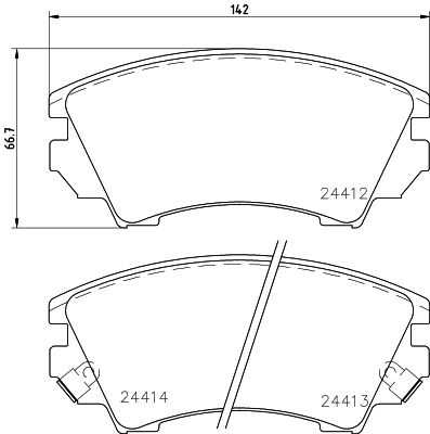 Комплект колодок для дисковых тормозов DON PCP1152