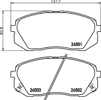 Комплект колодок для дисковых тормозов DON PCP1172