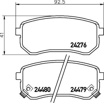 Комплект колодок для дисковых тормозов DON PCP1191