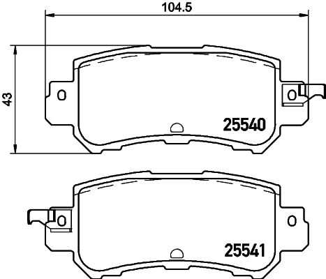 Комплект колодок для дисковых тормозов DON PCP1202