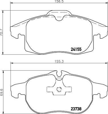 Комплект колодок для дисковых тормозов DON PCP1235