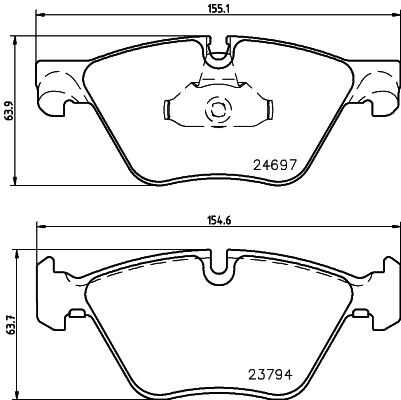 Комплект колодок для дисковых тормозов DON PCP1248