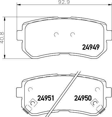 Комплект колодок для дисковых тормозов DON PCP1271