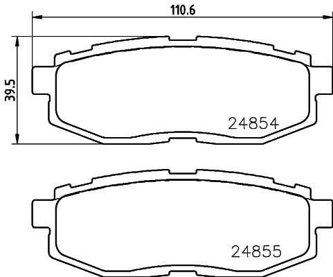 Комплект колодок для дисковых тормозов DON PCP1482