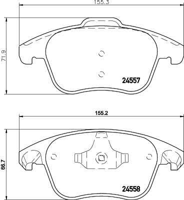 Комплект колодок для дисковых тормозов DON PCP1564