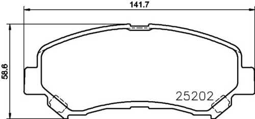Комплект колодок для дисковых тормозов DON PCP1572