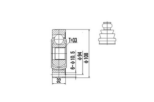 Комплект шруса DYNAMATRIX-KOREA DCV661001