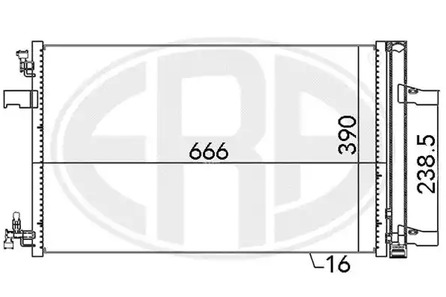 Радиатор кондиционера ERA 667053