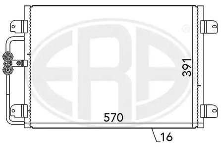 Радиатор кондиционера ERA 667143