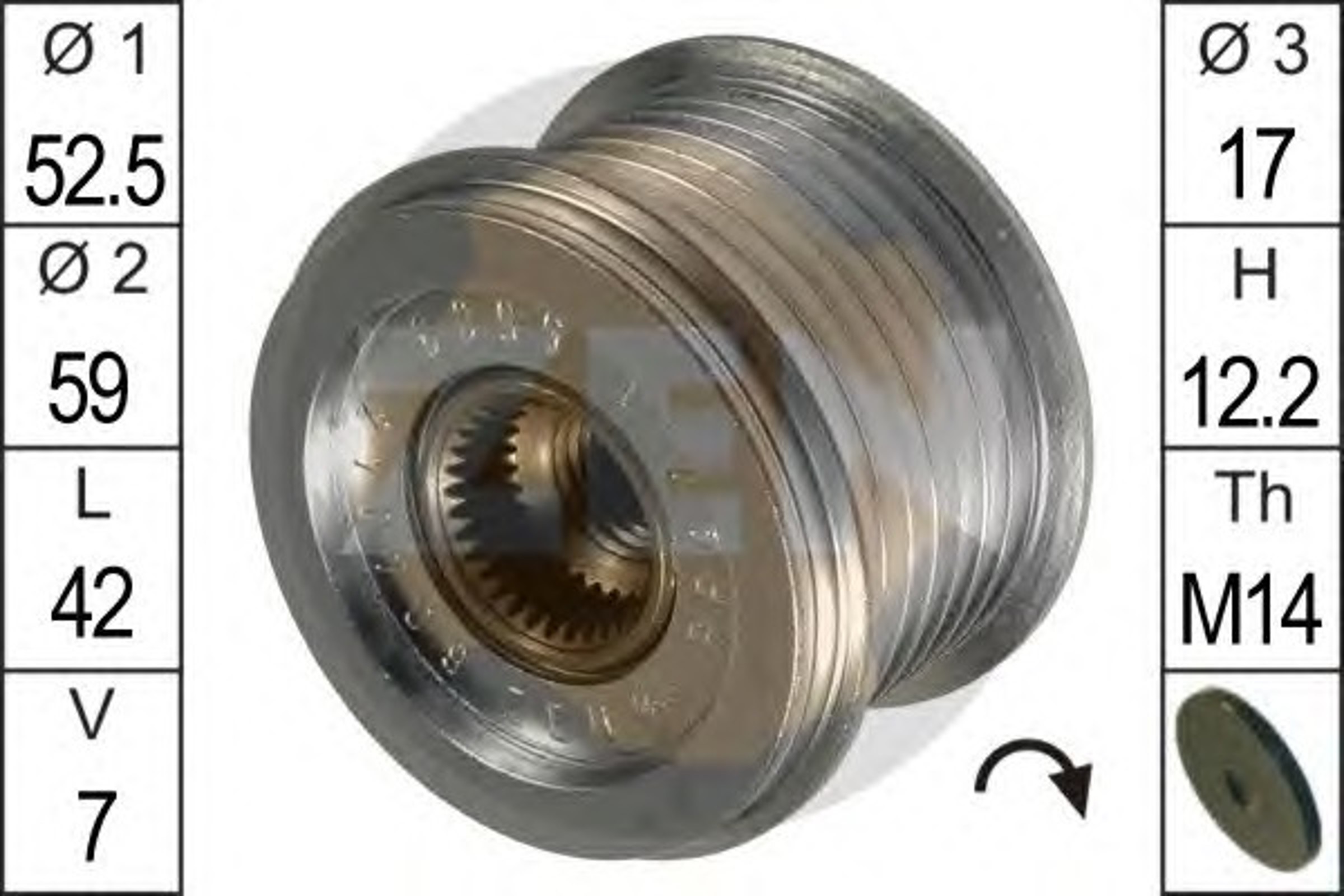 Шкив генератора ERA ZN5503