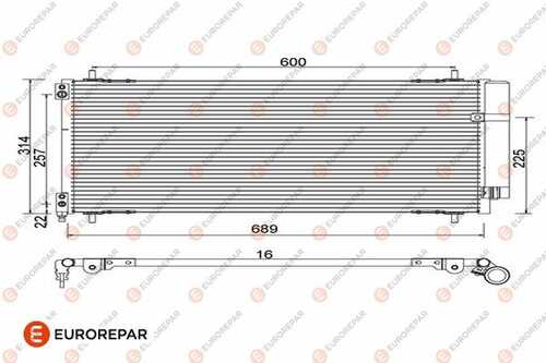 Радиатор кондиционера citroen c5 ii (rc) 2.2 hdi 2004 EUROREPAR 1610161580