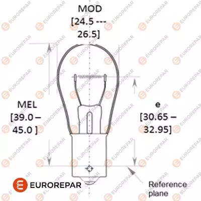Лампа фонаря указателя поворота EUROREPAR 1616431280