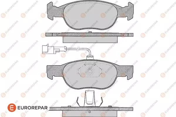 Колодки тормозные дисковые EUROREPAR 1617260080