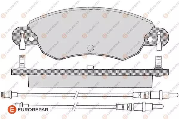 Комплект тормозных колодок дискового тормоза EUROREPAR 1617276080