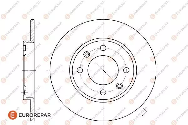 Диск тормозной EUROREPAR 1618860980