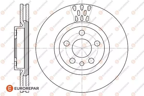 Диск тормозной EUROREPAR 1618863580