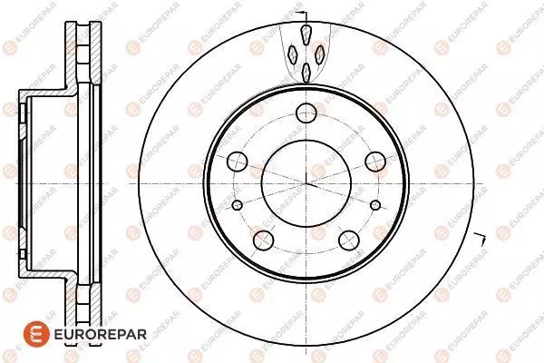 Диск тормозной EUROREPAR 1618864580
