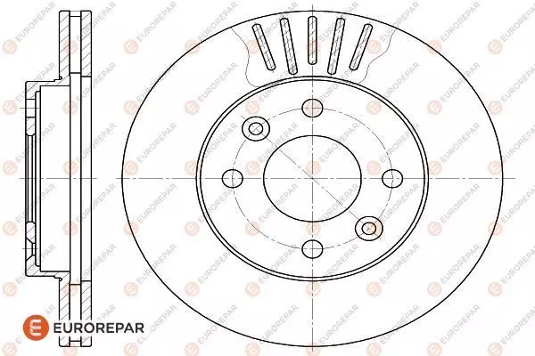 Диск тормозной EUROREPAR 1618866580