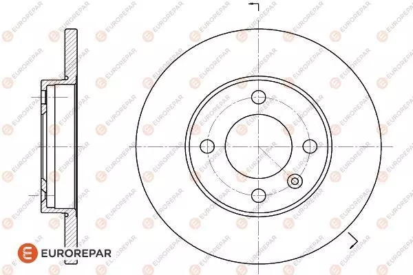 Диск тормозной EUROREPAR 1618866880