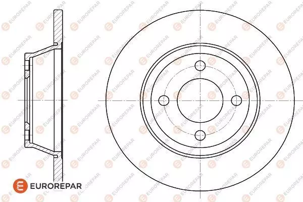 Диск тормозной EUROREPAR 1618868280