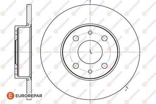Диск тормозной alfa romeo 155 (167) 1.6 16v t.s. (167.a6a) 1992 rear EUROREPAR 1618870080